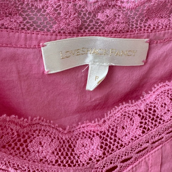 Loveshackfancy Pink Mini Dress. Size P. NEW - Picture 5 of 15